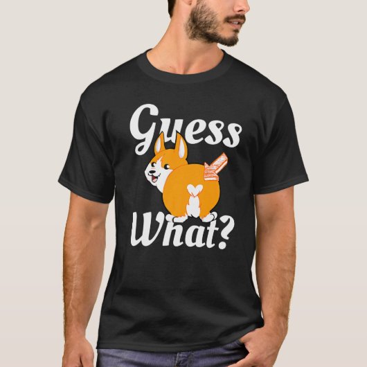 T-shirt Devinez ce Corgi Butt Chien Premium (Devant)