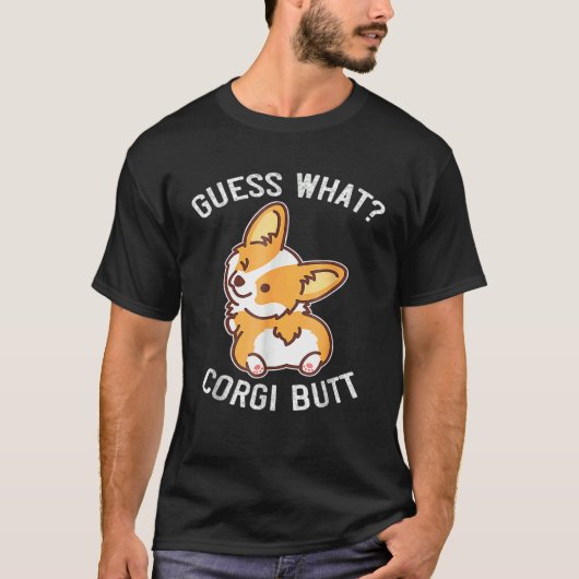 T-shirt Devinez ce Corgi Butt Corgi Chien (Devant)