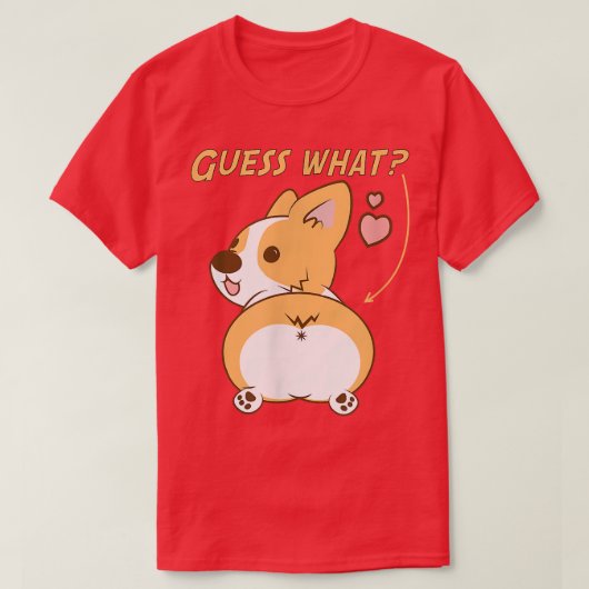 T-shirt Devinez ce Corgi butt Funny Welsh Corgi (Design devant)