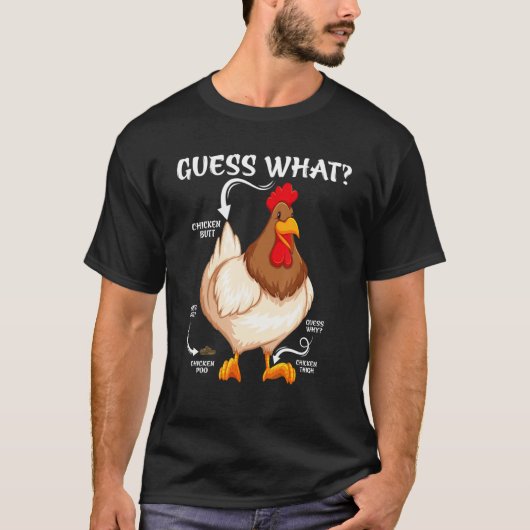 T-shirt Devinez ce poulet Butt Farm Maman Sarcastique poul (Devant)