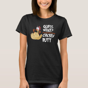 T-shirt Devinez ce poulet Butt ferme animal poussin plaisa