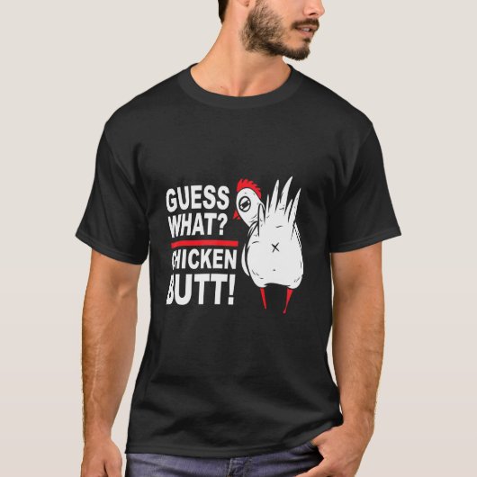 T-shirt Devinez ce poulet mais dire Humour (Devant)
