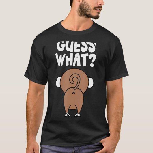 T-shirt Devinez ce singe Butt Monkey's Butts Monkey's Monk (Devant)