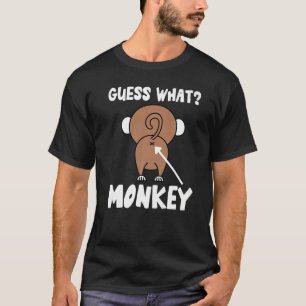 T-shirt Devinez ce singe Butt Monkey's Butts Monkey's Monk