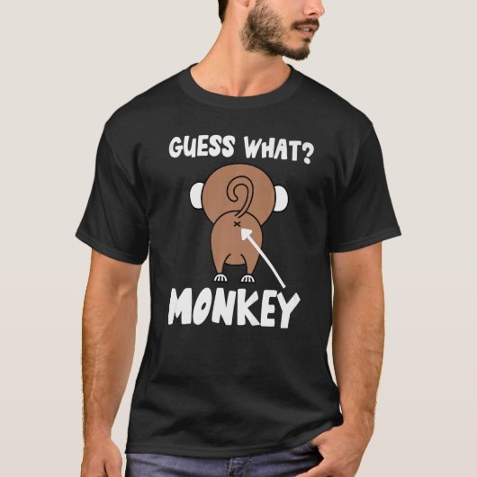 T-shirt Devinez ce singe Butt Monkey's Butts Monkey's Monk (Devant)
