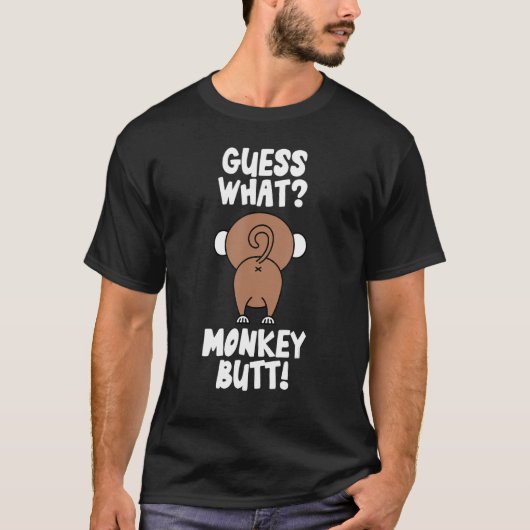 T-shirt Devinez ce singe Butt Monkey's Butts Monkey's Monk (Devant)