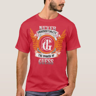 T-shirt Devinez Nom Chemise Ne Sous-Estime Jamais Le Pouvo