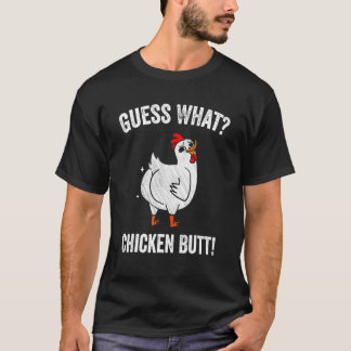 T-shirt Devinez quel animal Cul de poulet Poulets mignons
