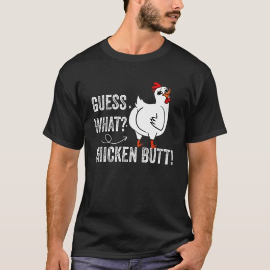 T-shirt Devinez quel animal est le derrière de poulet Mign (Devant)