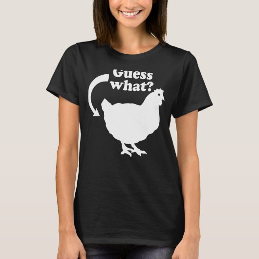T-shirt Devinez quel bouton de poulet (Devant)