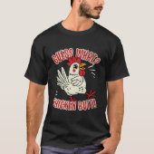 T-shirt Devinez quel bouton de poulet (Devant)