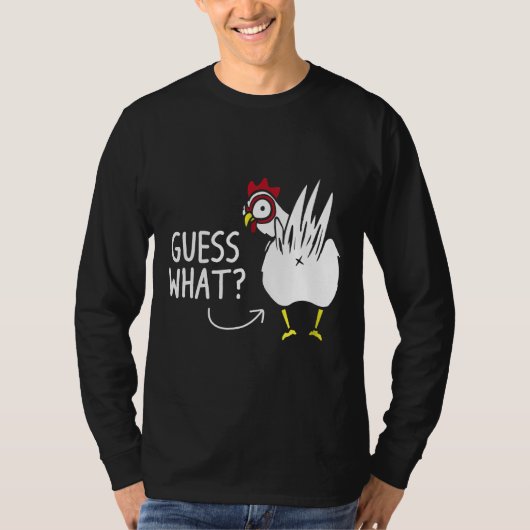 T-shirt Devinez quel bouton de poulet (Devant)