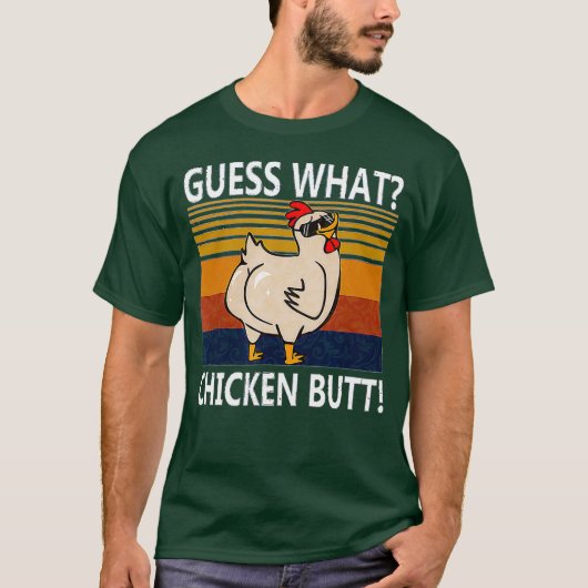 T-shirt Devinez quel bouton de poulet (Devant)