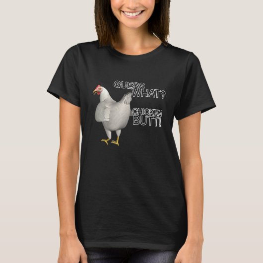 T-shirt Devinez quel bouton de poulet (Devant)