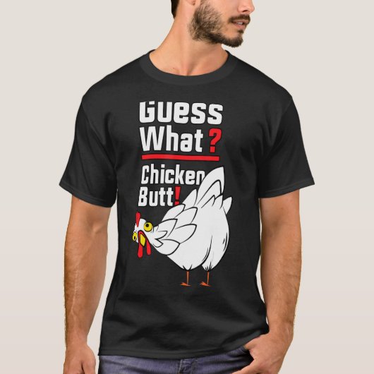 T-shirt Devinez quel bouton de poulet 1 (Devant)