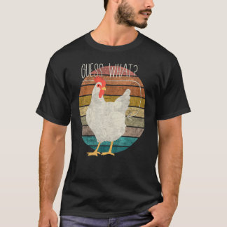 T-shirt Devinez quel bouton de poulet Vintage