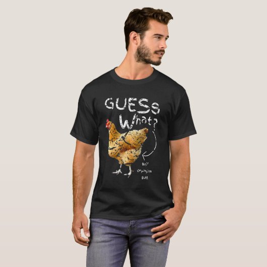 T-shirt Devinez quel Buff Orpington Butt (Devant entier)