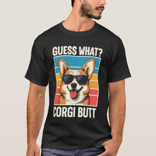 T-shirt Devinez Quel Corgi Derrière 1 (Devant)