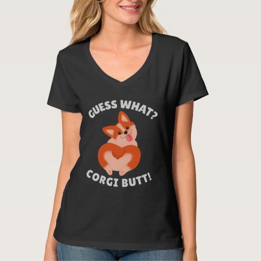 T-shirt Devinez Quel Cul De Corgi (Devant)
