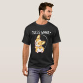 T-shirt Devinez Quel Cul De Corgi Pour Chien (Devant entier)