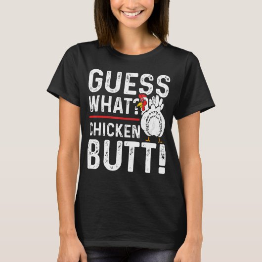 T-shirt Devinez quel design blanc de poule (Devant)