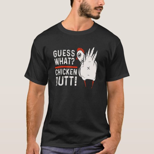 T-shirt Devinez quel design blanc de poule (Devant)