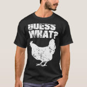T-shirt Devinez quel design blanc de poule (Devant)