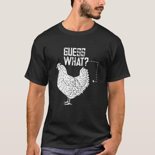 T-shirt Devinez quel design blanc de poule (Devant)