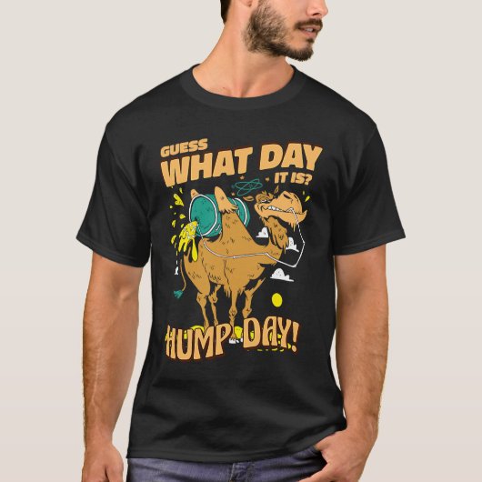 T-shirt Devinez Quel Jour C'Est Hump Day Animal Camels (Devant)