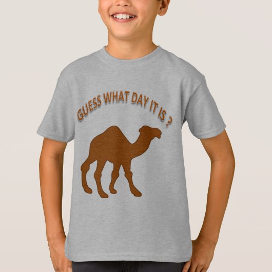T-shirt Devinez quel jour nous sommes ? (Impression chamea (Devant)
