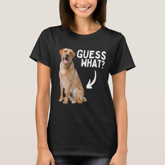 T-shirt Devinez Quel Labo Jaune Butt ! Funny Labrador Retr (Devant)