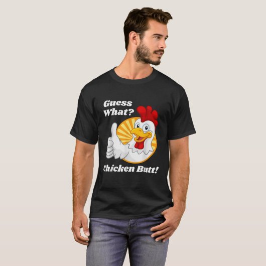 T-shirt Devinez quel poulet Butt Hilarious Funny Classic J (Devant entier)