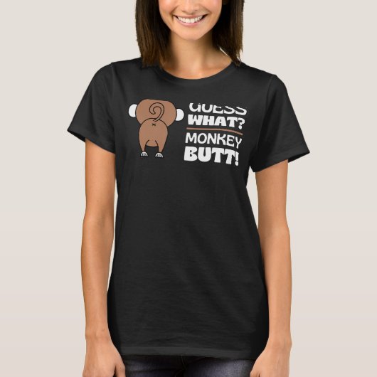 T-shirt Devinez quel singe Butt Funny Singe's Butts Monkey (Devant)