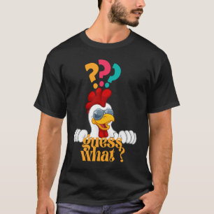 T-shirt Devinez quelle conception de cool blanc Bouton de