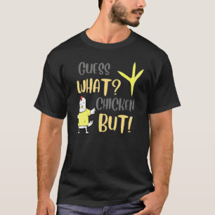 T-shirt Devinez Quels sont les dessins blancs de poulets B