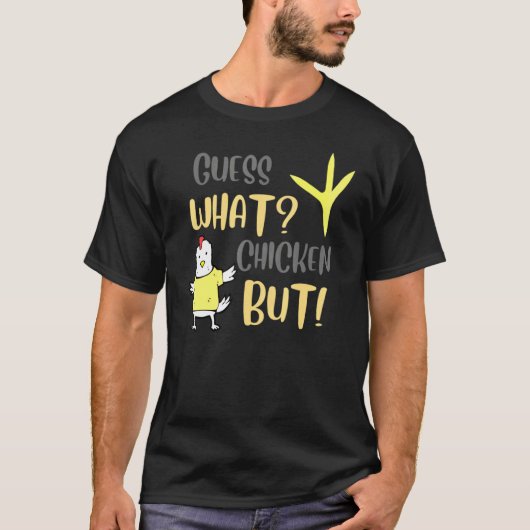 T-shirt Devinez Quels sont les dessins blancs de poulets B (Devant)