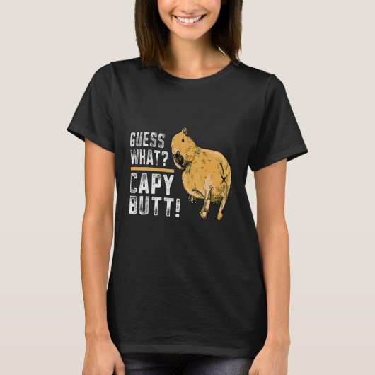 T-shirt Devinez quoi Capy Butt Capybara Capibara (Devant)