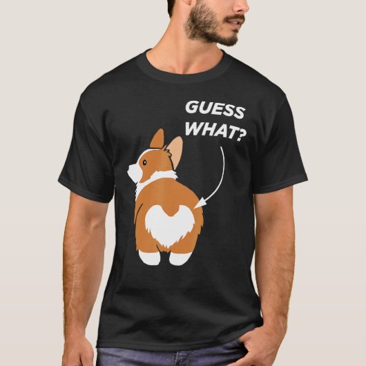 T-shirt Devinez quoi Corgi (Devant)