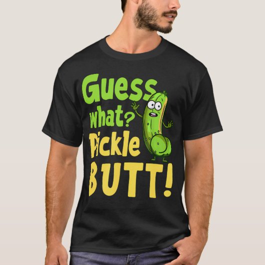 T-shirt Devinez quoi Cul de Cornichon Drôle de Concombre M (Devant)