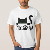 T-shirt Devis de chat Meow (Devant)