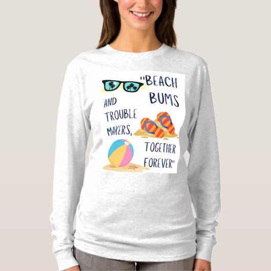T-shirt devis de jour de plage (Devant)