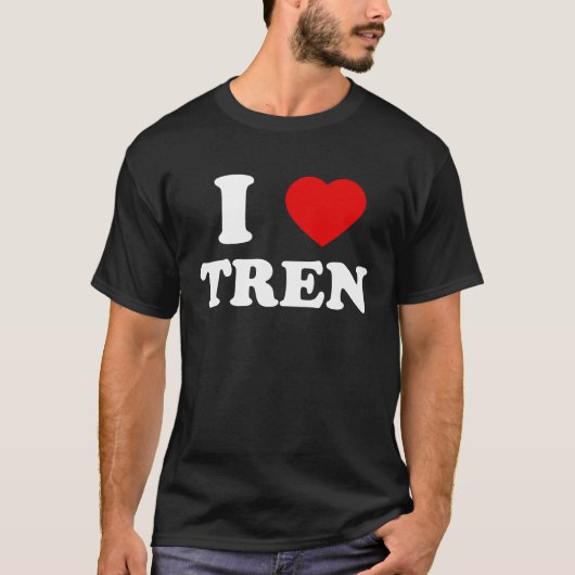 T-shirt devis d'entraînement I Love Tren Design Cool cultu (Devant)