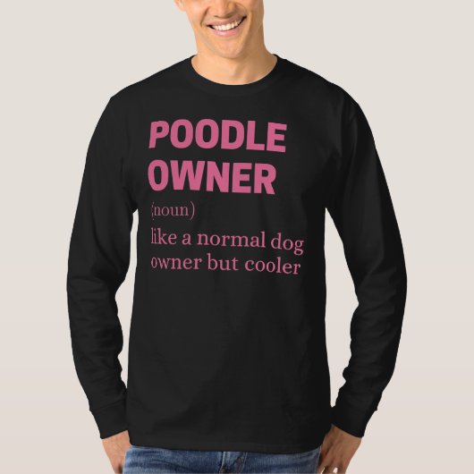 T-shirt Devis du propriétaire de caniche amusant (Devant)