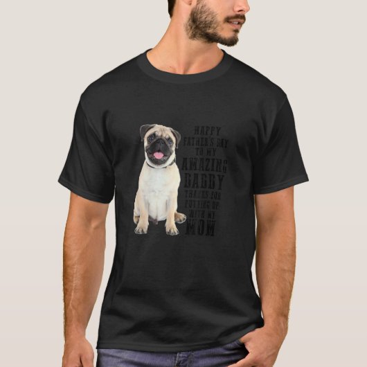 T-shirt Devis Fête des pères chien meilleur papa jamais (Devant)