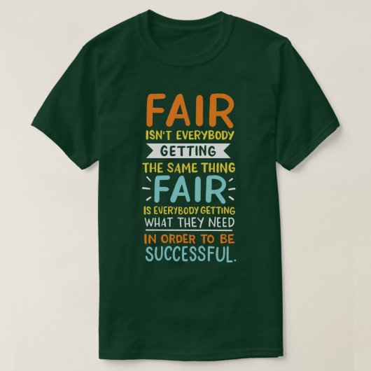 T-shirt Devis justes et réussis (Design devant)