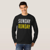 T-shirt Devis Motivationnel Dimanche Runday Pour Exécution (Devant entier)