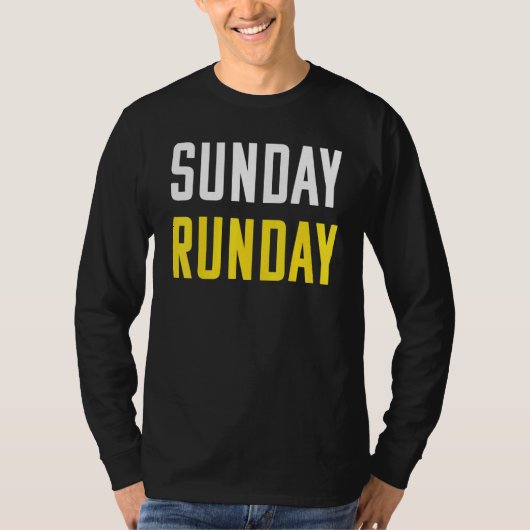 T-shirt Devis Motivationnel Dimanche Runday Pour Exécution (Devant)