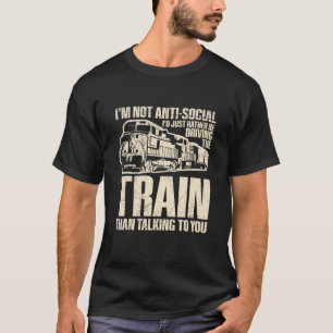 T-shirt Devis pour les trains et les chemins de fer de la