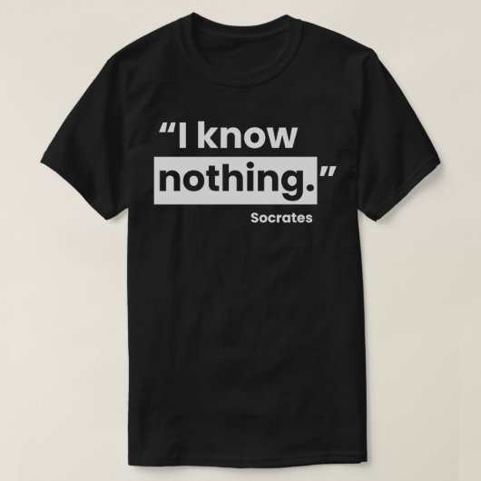 T-shirt devis socrate (Design devant)
