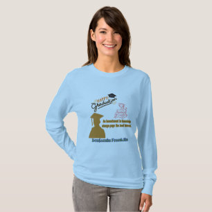 T-shirt Devise de Benjamin Franklin bleu clair